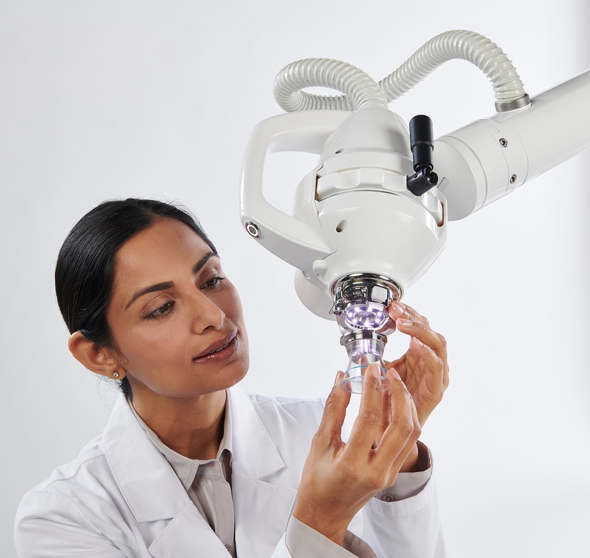 Close-up of the Radiant system applicator positioned for use in treatment